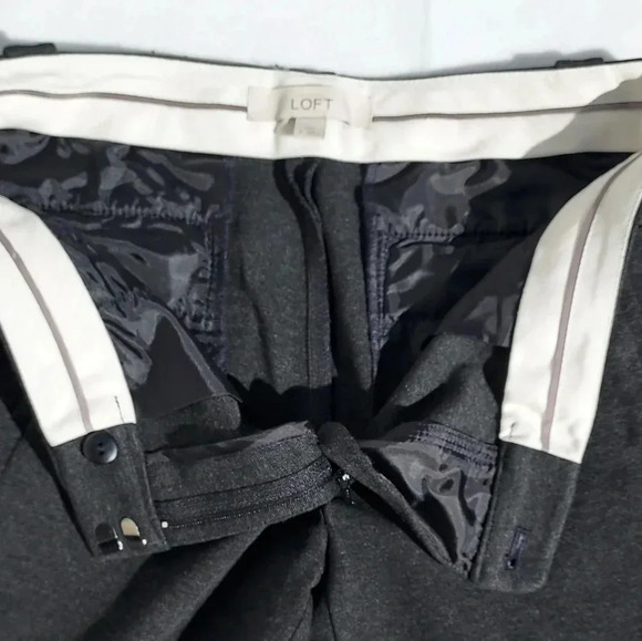 Anne Taylor Loft Marisa Size 4 Stretchable Fabric Business Dress Pants Grey - Picture 12 of 12